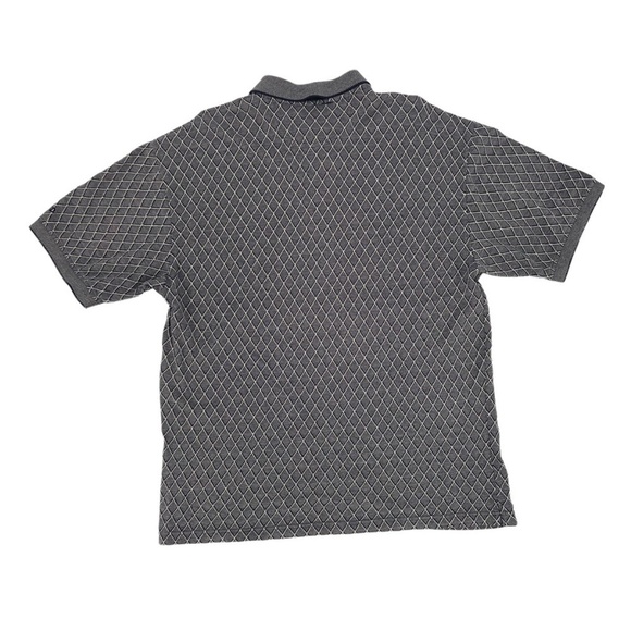 Izod Blue White Diamond Collared Short Sleeve Polo Shirt Size XL Men's - Picture 3 of 4